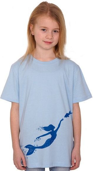 HANDGEDRUCKT "Meerjungfrau" Unisex Kinder T-Shirt