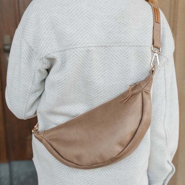 BOWLEANIES TASCHEN Moon Bag aus Lederfaserstoff