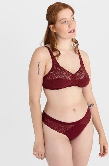 erlich textil Gertrud String mit Spitze aus Bio-Baumwolle, made in Europe