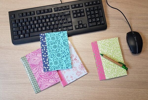 Thumbnail - Frida Feeling Notizheft Ida aus recycelten Textilien (2er Set)