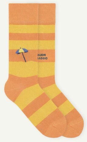 von Jungfeld Gestreifte Socken mit Sonnenschirm Icon