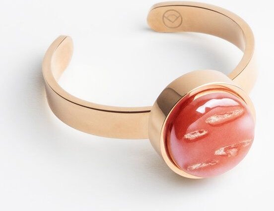 ALEXASCHA Größenverstellbarer Ring mit Stein | Roségold