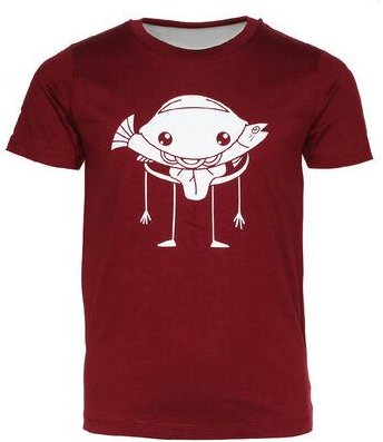 FÄDD Kinder T-Shirt Rundhals aus Bio-Baumwolle "Fischbrötchenboy" Rot