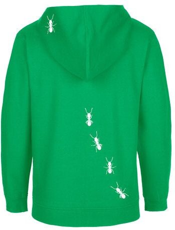HANDGEDRUCKT Unisex Kinder Zip Up Hoody "Ameisen"