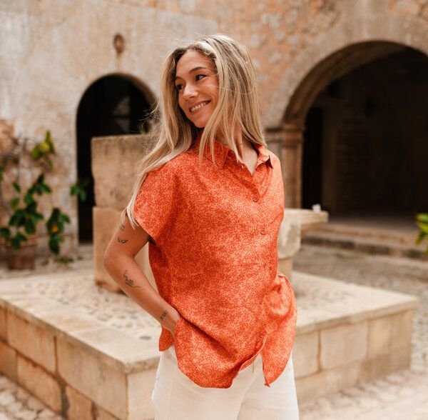 NORDLICHT Bluse Emmi mit Blumenmuster aus 100% Ecovero