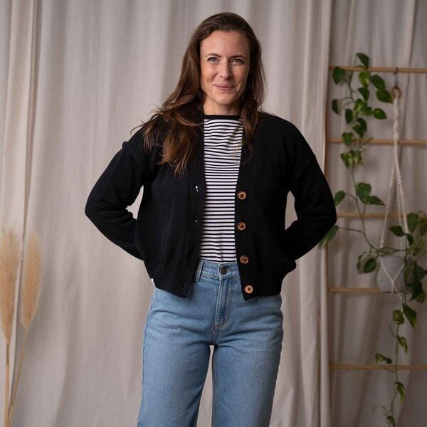Vresh Clothing Vreia, Kurze Strickjacke aus Biobaumwolle