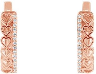 Eppi Runde Ohrringe mit Lab Grown Diamanten und Herzen Emmalyn