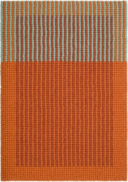 myfelt Filzkugelteppich Horizon rechteckig, 100% Schurwolle