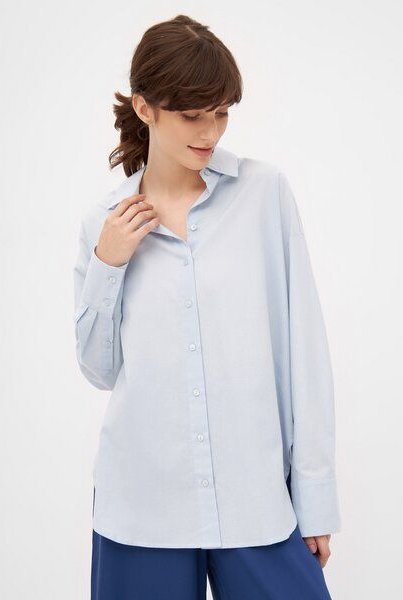 Givn Berlin Bluse GBCOSIMA aus Bio-Baumwolle - Light Blue