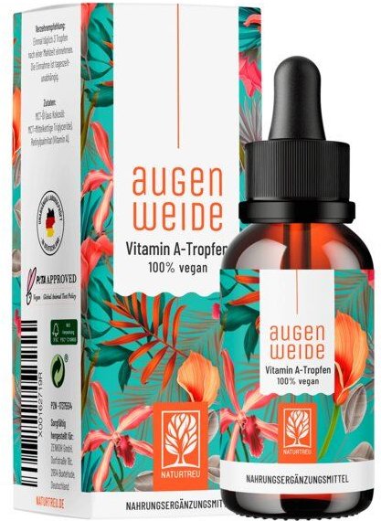 Vitamin A 1700 vegane Tropfen hochdosiert 50 ml Augenweide Naturtreu®