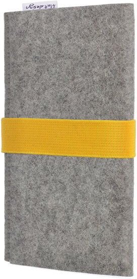 flat design by Mareike Kriesten Handyhülle AVEIRO für Samsung Galaxy M-Serie - 100% Wollfilz - grau