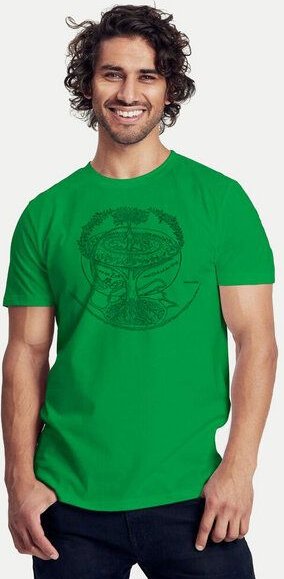 Peaces.bio - handbedruckte Biomode Bio-Herren-T-Shirt "Weltenesche"