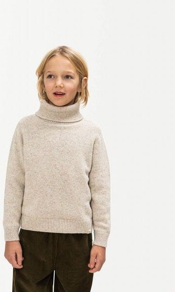 Matona Klassischer Rollkragenpullover für Kinder aus recycelter Wolle / Turtleneck Sweater