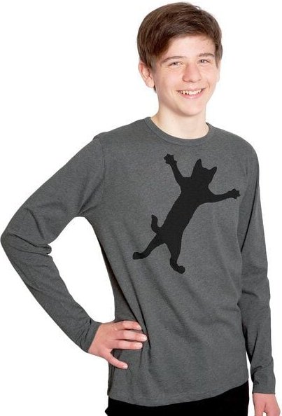 HANDGEDRUCKT "Klammerkatze" Männer Longsleeve