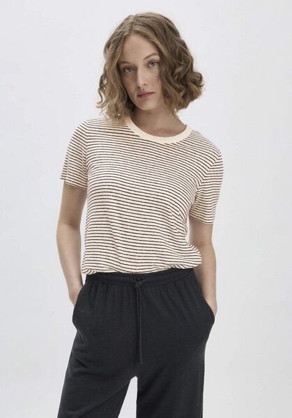 hessnatur Streifen T-Shirt Relaxed aus Leinen mit reiner Bio-Baumwolle