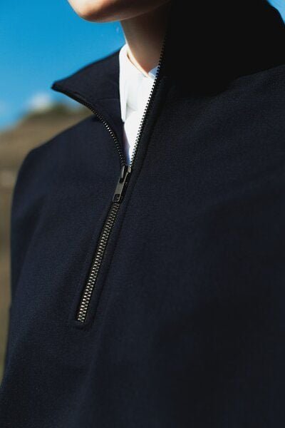 IVA RYCH Sweatshirt mit Kragen und Reißverschluss I Deadstock