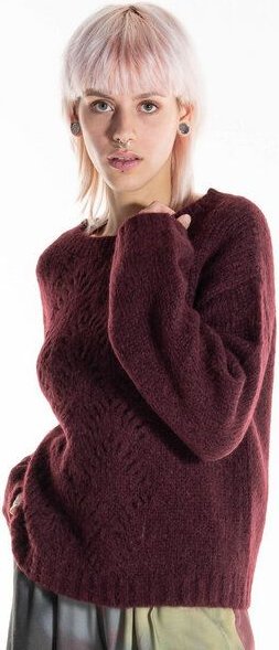 Alma & Lovis Alpaka-Pullover mit apartem Ajourmuster | Ajour Pullover