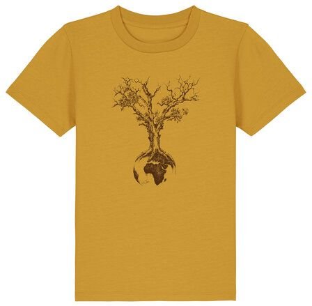 Life-Tree Shirt aus Biobaumwolle Fairwear für Kids "Weltenbaum" in verschiedenen Farben