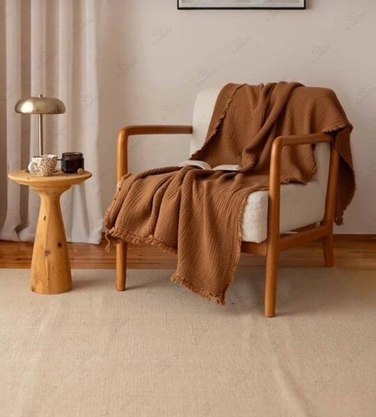 Sandiik Musselin Plaid Natural 100 × 200 cm