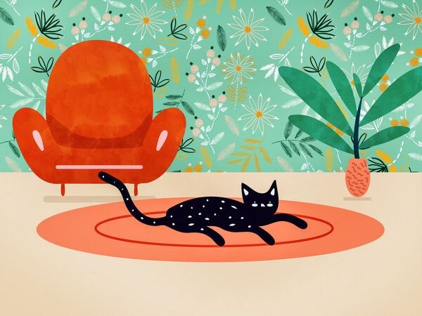 Photocircle Poster / Leinwandbild - Boho Cat