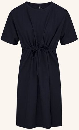 NORDLICHT T-Shirt Kleid ILMA Dunkelblau aus 100% Bio-Baumwolle mit Taillenband