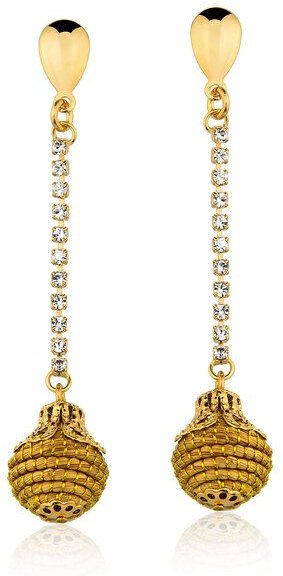 Aline Celi Ohrringe Yolanda Swarovski Bio aus Golden Grass