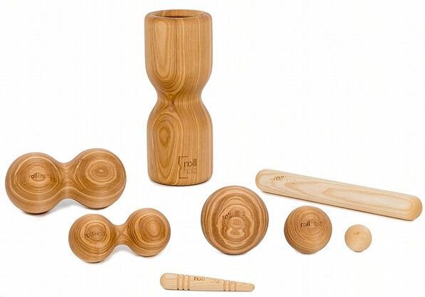 Thumbnail - rollholz SET (8-teilig) - das Faszien- und Massageset aus Holz