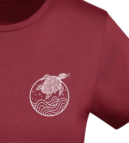 vis wear Schildkröte zwischen Ozean und Wellen - Women Organic Shirt