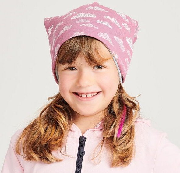 Cheeky Apple Beanie-Haube "Wolken Vintage Rose" aus Bio-Baumwolle