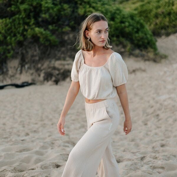 NORDLICHT Damen Musselin Crop Top aus Bio-Baumwolle MAILIN