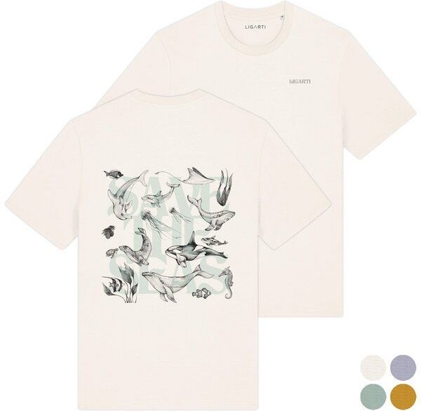 T-Shirt – Save The Seas – LIGARTI Tiermanufaktur