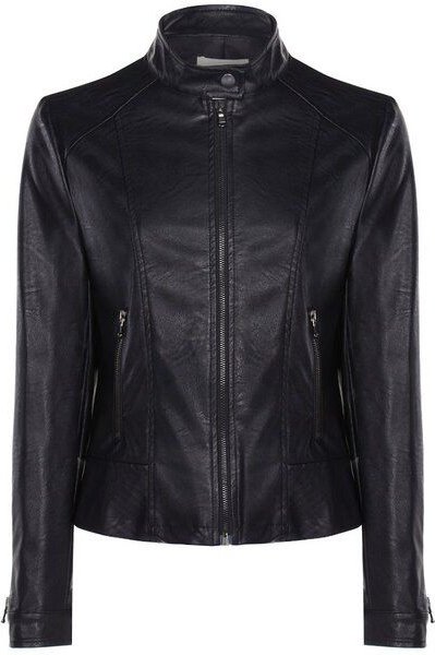 Will's Vegan Shop Schwarze Rennfahrer-Jacke für Damen