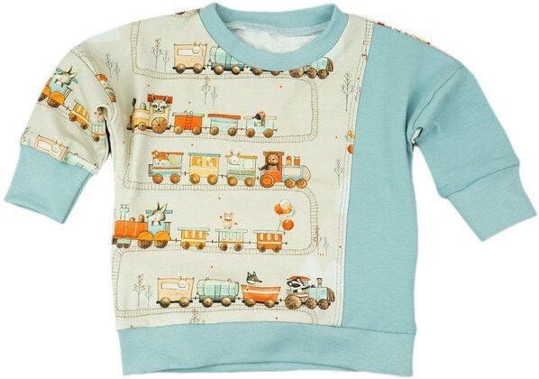 Sternchenwolke BIO Langarmshirt "Abenteuer auf Gleisen"