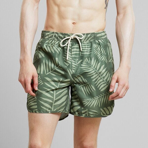 Thumbnail - DEDICATED Badehose Cut Leaf - Green