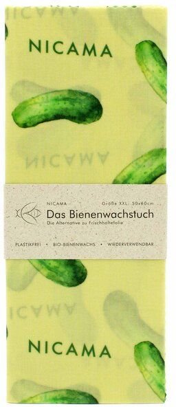 NICAMA Bienenwachstuch "Grüne Gurke"