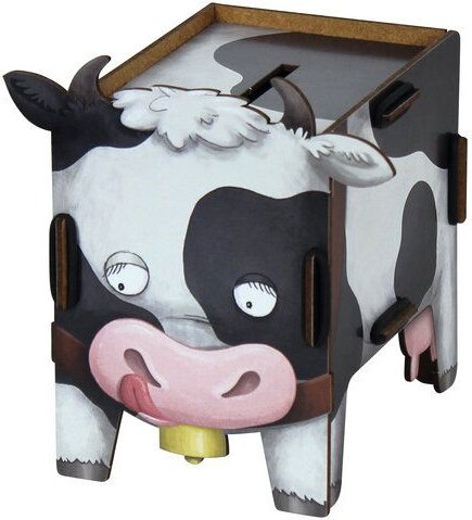 WERKHAUS Spardose Vierbeiner - Kuh aus Holz