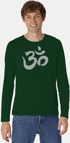 Peaces.bio - handbedruckte Biomode Bio-Herren-Langarmshirt "OM"
