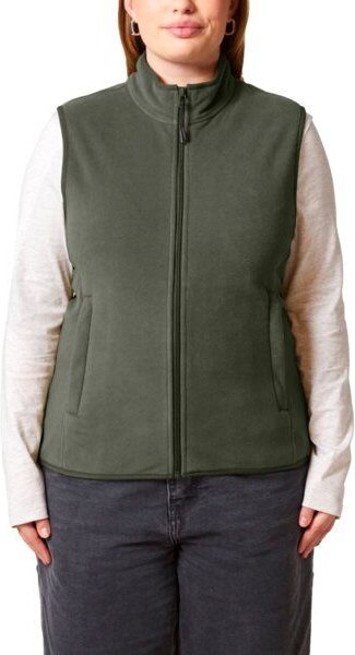 YTWOO Damen ärmellose Fleecejacke enganliegend aus 100% recyceltem Polyester
