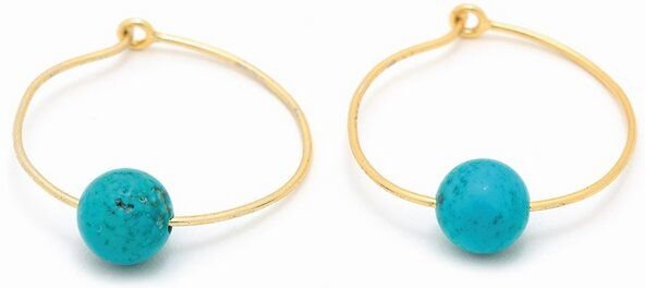 El Puente fair gehandelte Creolen, 925er Silber, vergoldet