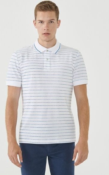 ORGANICATION Gestreiftes Poloshirt aus Bio-Baumwolle