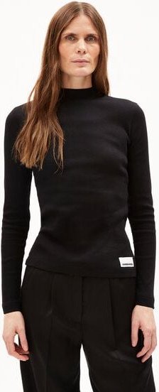 ARMEDANGELS FATIMAARA - Damen Ripp-Longsleeve Slim Fit aus Bio-Baumwoll Mix