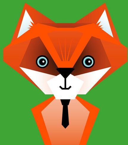 Photocircle Poster / Leinwandbild - Kinderzimmer-Fuchs – Illustration für Kinder