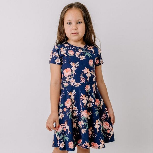 Walkiddy Fairies and Flowers-Flared Dress