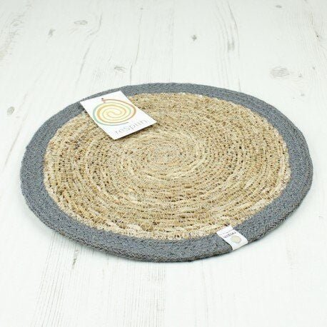 reSpiin Runde Tischmatte aus Seegras und Jute Ø 28 cm