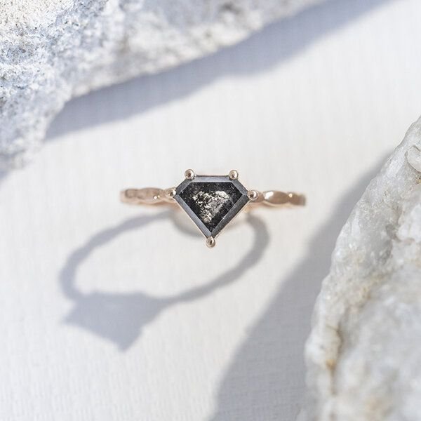 Eppi Goldener Ring mit einem Salt and Pepper Diamanten Page