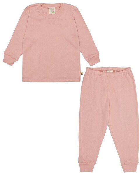 loud + proud Babys & Kinder Schlafanzug, Pyjama Uni aus Feinripp, GOTS-zertifiziert