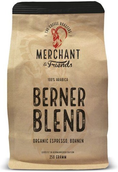 Merchant & Friends Merchant's Berner Blend Bio Espresso ganze Bohne 250g