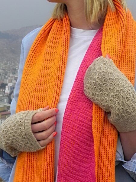 TINKU -Celebrating Bolivian Heritage 100% Baby Alpaka Doppelseitiger Schal (YANANTIN) aus Bolivien