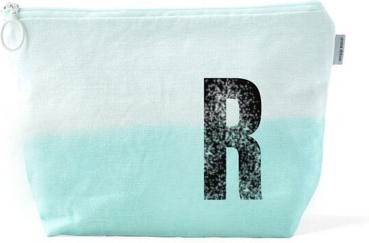 renna deluxe Kulturtasche und Schminktasche mit Monogramm MINT