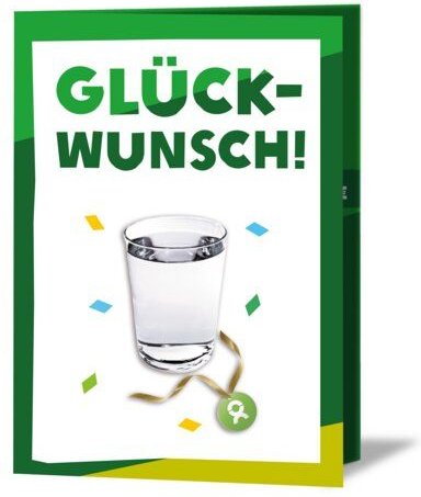 OxfamUnverpackt Spenden-Geschenk "Trinkwasser für 50 Menschen" (Glückwunschkarte mit Magnet)